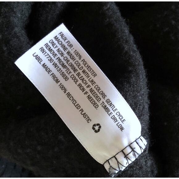 A NEW DAY Womens Size XS Black Crew Neck Sherpa Fleece Pullover Sweat Shirt - Picture 6 of 7